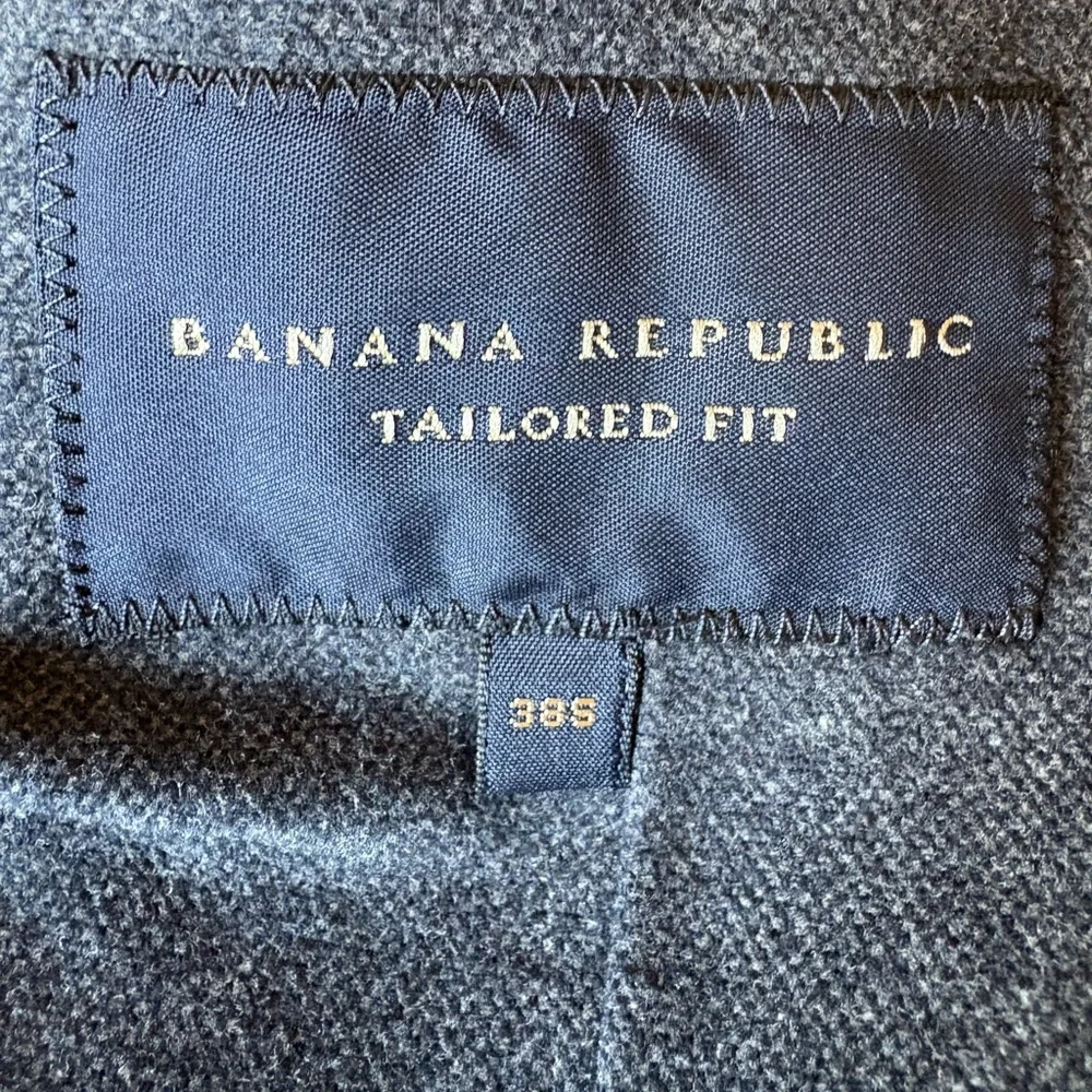 Banana Republic Men's Tailored Fit 38S Dark Grey 100% Cotton Military Jacket